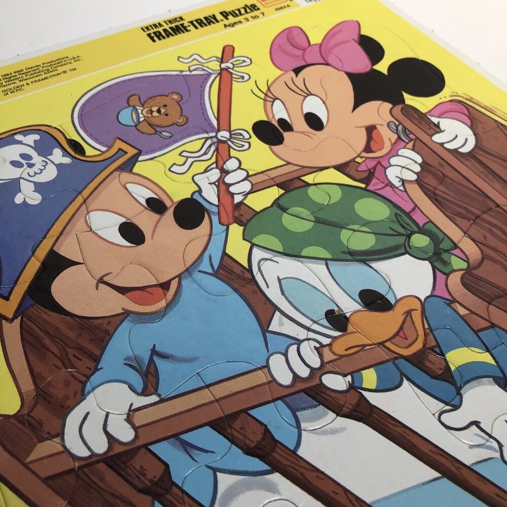 Golden DISNEY BABIES frame puzzle Walt Disney cartoon toy-room tray 1984 - Picture 5 of 5